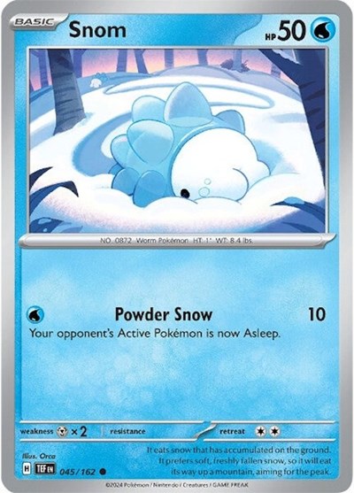 Snom - 045/162 Reverse Holofoil TEF #045/162 (Near Mint Common) Pokemon: SV05: Temporal Forces