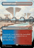 Spirebluff Canal Borderless Foil OTJ #304 (Near Mint Rare) Magic: The Gathering: Outlaws of Thunder Junction