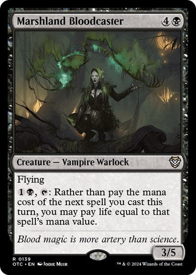 Marshland Bloodcaster OTC #139 (Near Mint Rare) Magic: The Gathering: Commander: Outlaws of Thunder Junction
