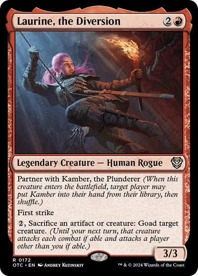 Laurine the Diversion OTC #172 (Near Mint Rare) Magic: The Gathering: Commander: Outlaws of Thunder Junction