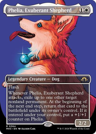 Phelia Exuberant Shepherd Borderless Foil MH3 #364 (Near Mint Rare) Magic: The Gathering: Modern Horizons 3