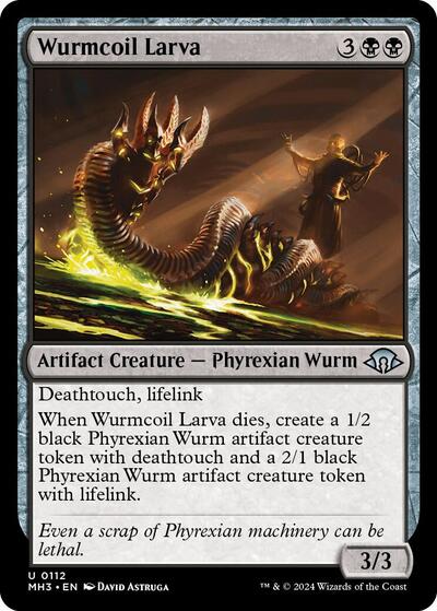 Wurmcoil Larva MH3 #112 (Near Mint Uncommon) Magic: The Gathering: Modern Horizons 3