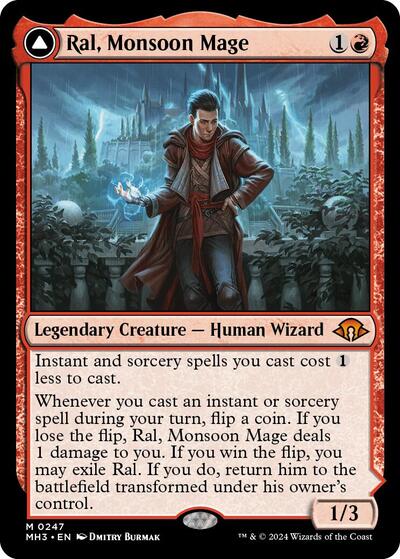 Ral Monsoon Mage Foil MH3 #247 (Near Mint Mythic Rare) Magic: The Gathering: Modern Horizons 3