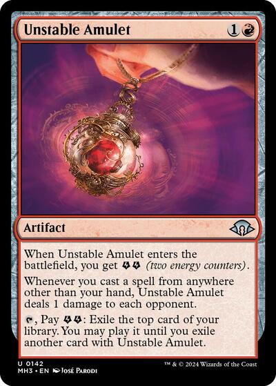 Unstable Amulet MH3 #142 (Near Mint Uncommon) Magic: The Gathering: Modern Horizons 3