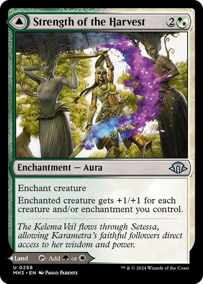 Strength of the Harvest MH3 #258 (Near Mint Uncommon) Magic: The Gathering: Modern Horizons 3