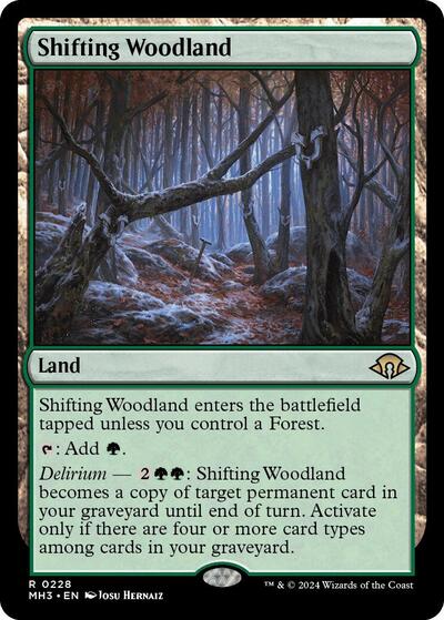 Shifting Woodland Foil MH3 #228 (Lightly Played Rare) Magic: The Gathering: Modern Horizons 3