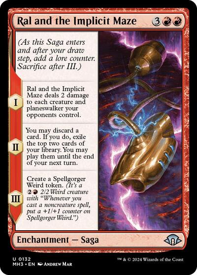 Ral and the Implicit Maze MH3 #132 (Near Mint Uncommon) Magic: The Gathering: Modern Horizons 3