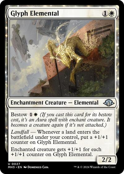 Glyph Elemental MH3 #27 (Near Mint Uncommon) Magic: The Gathering: Modern Horizons 3