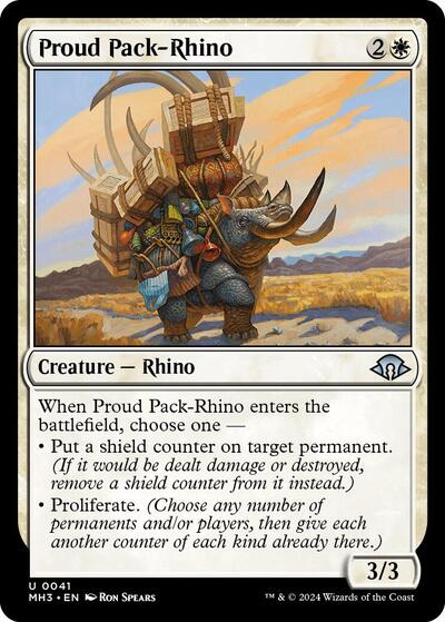 Proud Pack Rhino MH3 #41 (Near Mint Uncommon) Magic: The Gathering: Modern Horizons 3