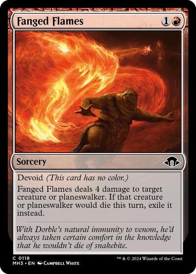 Fanged Flames MH3 #118 (Near Mint Common) Magic: The Gathering: Modern Horizons 3