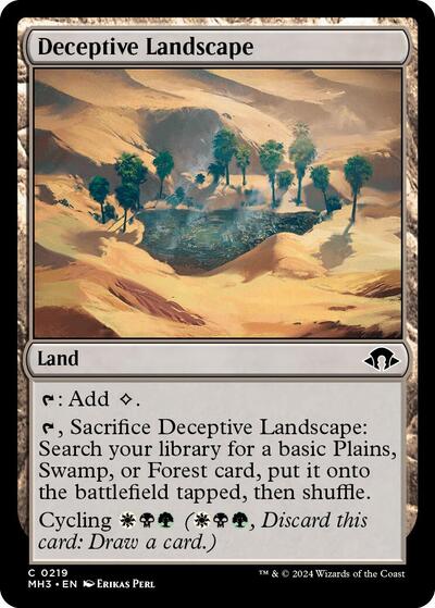 Deceptive Landscape MH3 #219 (Near Mint Common) Magic: The Gathering: Modern Horizons 3