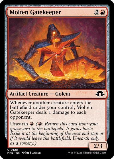 Molten Gatekeeper MH3 #128 (Near Mint Common) Magic: The Gathering: Modern Horizons 3