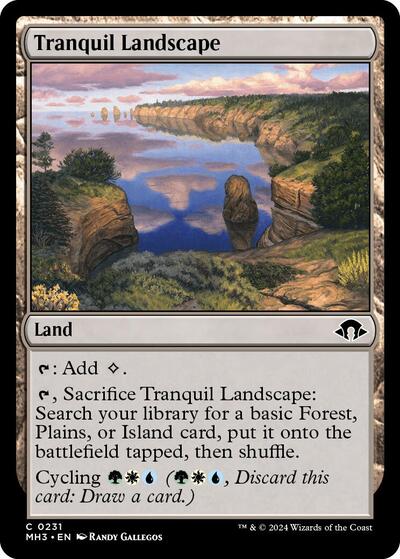 Tranquil Landscape MH3 #231 (Near Mint Common) Magic: The Gathering: Modern Horizons 3