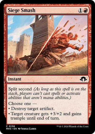 Siege Smash MH3 #136 (Near Mint Common) Magic: The Gathering: Modern Horizons 3