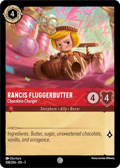 Rancis Fluggerbutter - Chocolate Charger 5 #108/204 (Near Mint Common) Disney Lorcana: Shimmering Skies