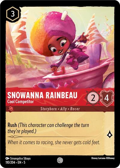 Snowanna Rainbeau - Cool Competitor 5 #110/204 (Near Mint Common) Disney Lorcana: Shimmering Skies
