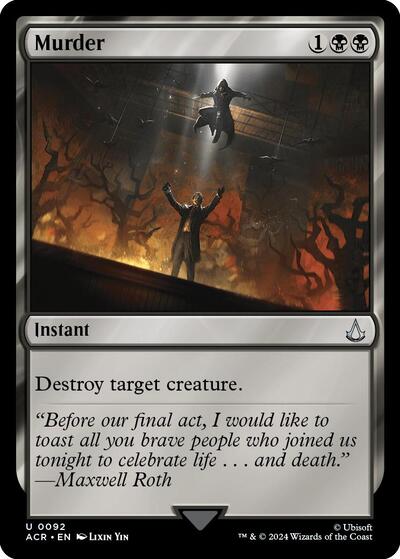 Murder ACR #92 (Near Mint Uncommon) Magic: The Gathering: Universes Beyond: Assassin's Creed