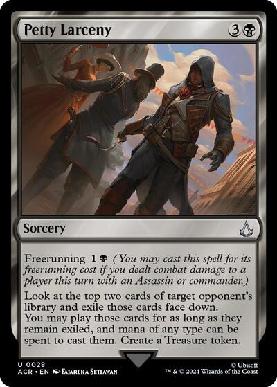 Petty Larceny Foil ACR #28 (Near Mint Uncommon) Magic: The Gathering: Universes Beyond: Assassin's Creed