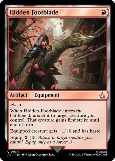 Hidden Footblade ACR #34 (Near Mint Uncommon) Magic: The Gathering: Universes Beyond: Assassin's Creed