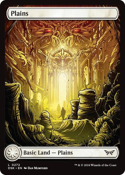 Plains 0272 Full Art Foil DSK #272 (Near Mint Land) Magic: The Gathering: Duskmourn: House of Horror