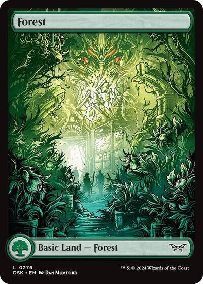 Forest 0276 Full Art DSK #276 (Near Mint Land) Magic: The Gathering: Duskmourn: House of Horror