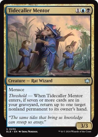 Tidecaller Mentor BLB #236 (Near Mint Uncommon) Magic: The Gathering: Bloomburrow