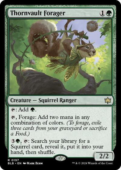 Thornvault Forager BLB #197 (Near Mint Rare) Magic: The Gathering: Bloomburrow