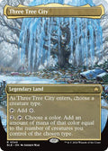 Three Tree City Borderless 0340 BLB #340 (Near Mint Rare) Magic: The Gathering: Bloomburrow