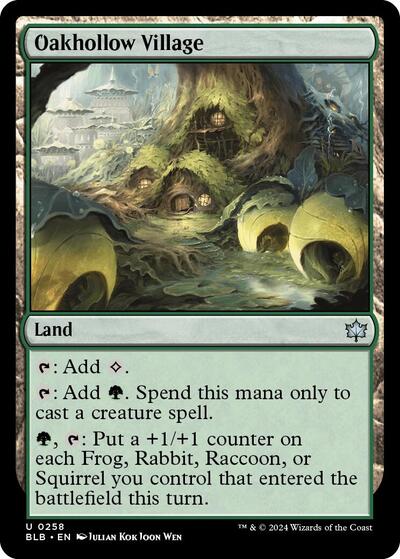 Oakhollow Village BLB #258 (Near Mint Uncommon) Magic: The Gathering: Bloomburrow