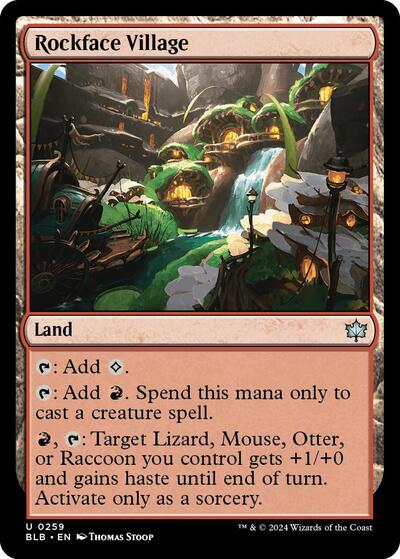 Rockface Village BLB #259 (Near Mint Uncommon) Magic: The Gathering: Bloomburrow