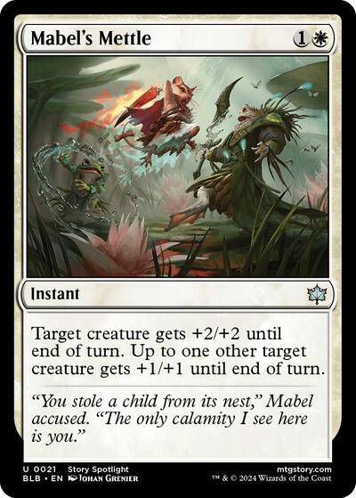 Mabels Mettle BLB #21 (Near Mint Uncommon) Magic: The Gathering: Bloomburrow