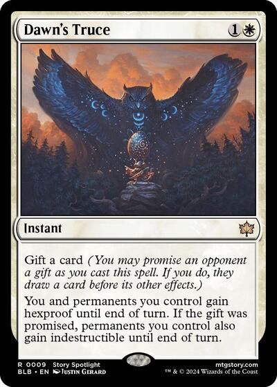 Dawns Truce BLB #9 (Near Mint Rare) Magic: The Gathering: Bloomburrow
