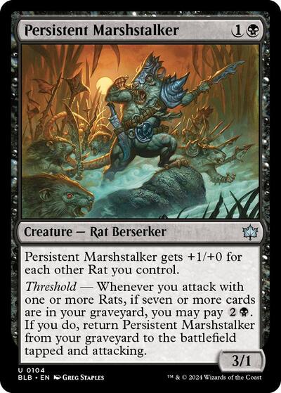 Persistent Marshstalker BLB #104 (Near Mint Uncommon) Magic: The Gathering: Bloomburrow