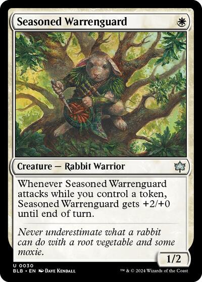 Seasoned Warrenguard BLB #30 (Near Mint Uncommon) Magic: The Gathering: Bloomburrow