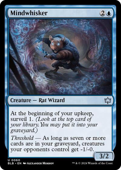 Mindwhisker BLB #60 (Near Mint Uncommon) Magic: The Gathering: Bloomburrow