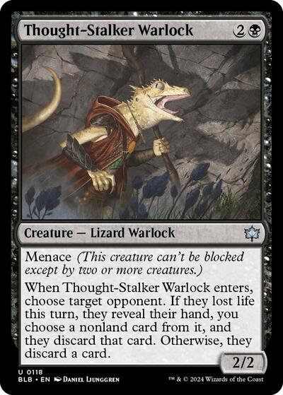 Thought Stalker Warlock BLB #118 (Near Mint Uncommon) Magic: The Gathering: Bloomburrow