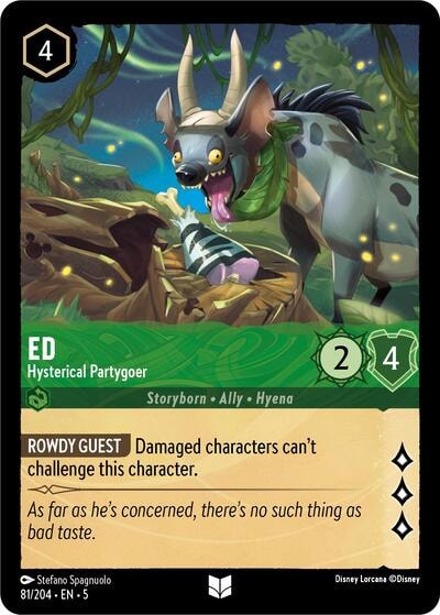 Ed - Hysterical Partygoer 5 #81/204 (Near Mint Uncommon) Disney Lorcana: Shimmering Skies