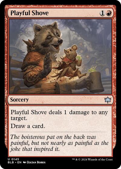 Playful Shove BLB #145 (Near Mint Uncommon) Magic: The Gathering: Bloomburrow