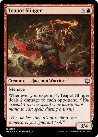 Teapot Slinger BLB #157 (Near Mint Uncommon) Magic: The Gathering: Bloomburrow