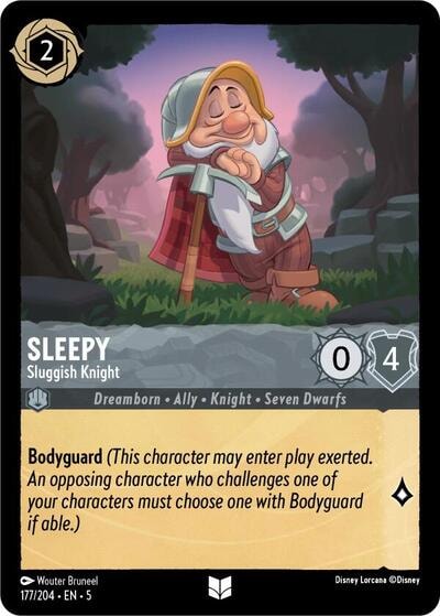 Sleepy - Sluggish Knight 5 #177/204 (Near Mint Uncommon) Disney Lorcana: Shimmering Skies