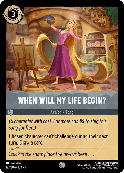 When Will My Life Begin? 5 #197/204 (Near Mint Common) Disney Lorcana: Shimmering Skies