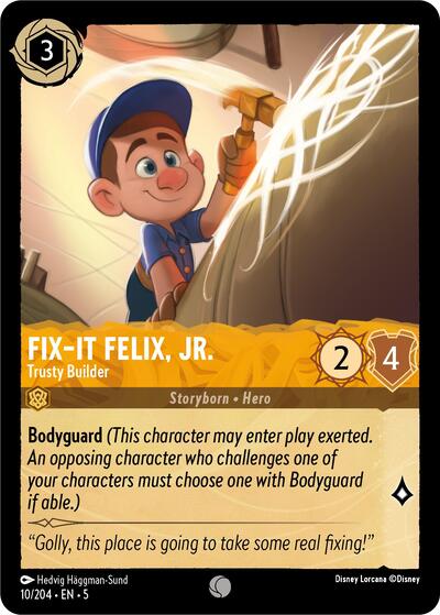 Fix-It Felix, Jr. - Trusty Builder 5 #10/204 (Near Mint Common) Disney Lorcana: Shimmering Skies