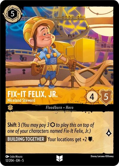 Fix-It Felix, Jr. - Niceland Steward 5 #12/204 (Near Mint Uncommon) Disney Lorcana: Shimmering Skies