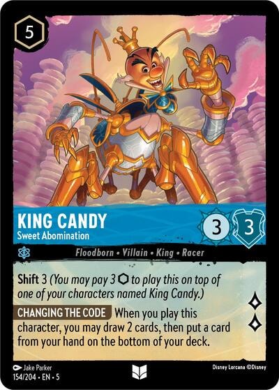 King Candy - Sweet Abomination 5 #154/204 (Near Mint Uncommon) Disney Lorcana: Shimmering Skies