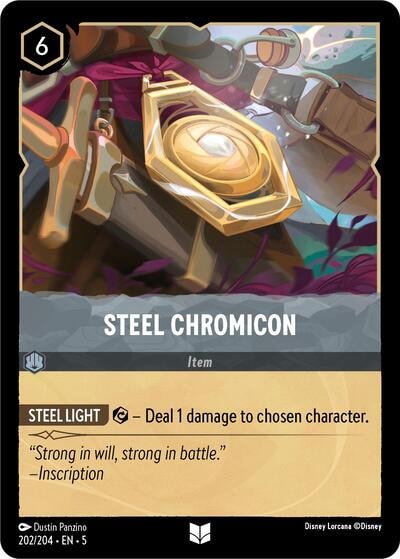 Steel Chromicon 5 #202/204 (Near Mint Uncommon) Disney Lorcana: Shimmering Skies