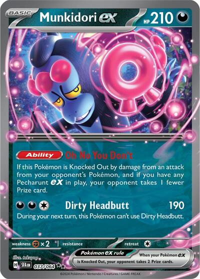 Munkidori ex 037 064 Holofoil SFA #037/064 (Near Mint Double Rare) Pokemon: SV: Shrouded Fable