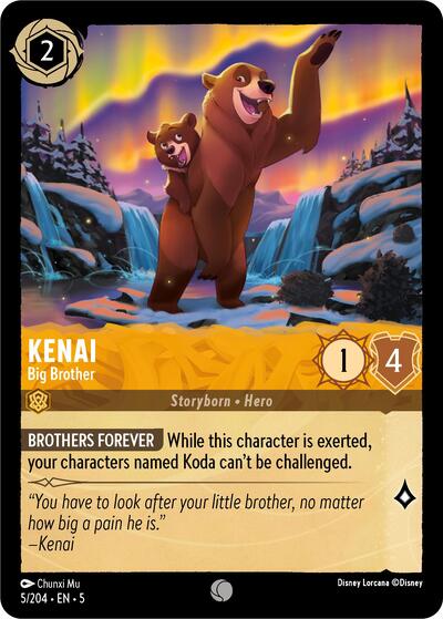 Kenai - Big Brother 5 #5/204 (Near Mint Common) Disney Lorcana: Shimmering Skies