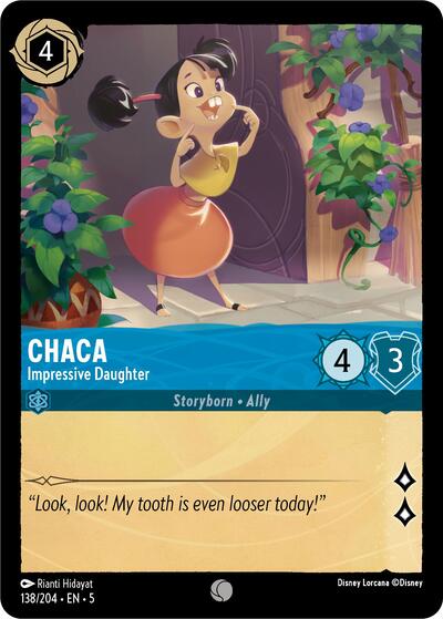 Chaca - Impressive Daughter 5 #138/204 (Near Mint Common) Disney Lorcana: Shimmering Skies