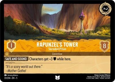 Rapunzel's Tower - Secluded Prison 5 #33/204 (Near Mint Uncommon) Disney Lorcana: Shimmering Skies