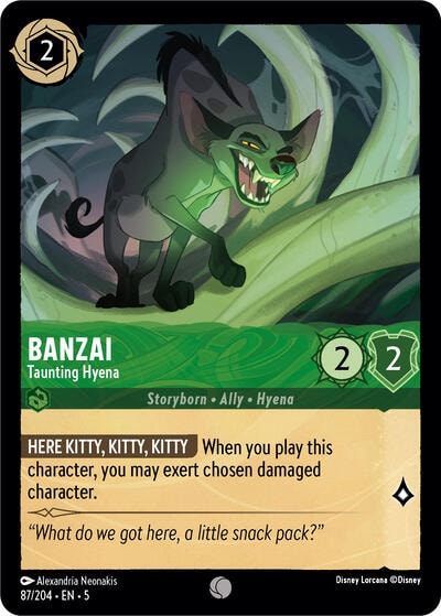 Banzai - Taunting Hyena 5 #87/204 (Near Mint Common) Disney Lorcana: Shimmering Skies